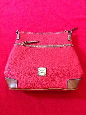Dooney & Bourke Pebble Grain Crossbody Bag – Red/Tan